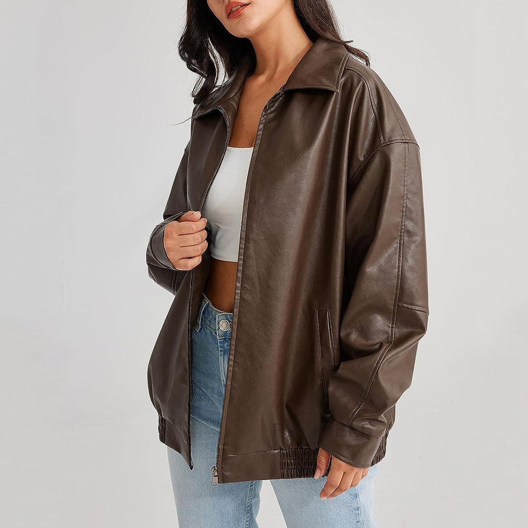 Kerstin | Damen Oversized Zip-Up Jacke im modernen Stil