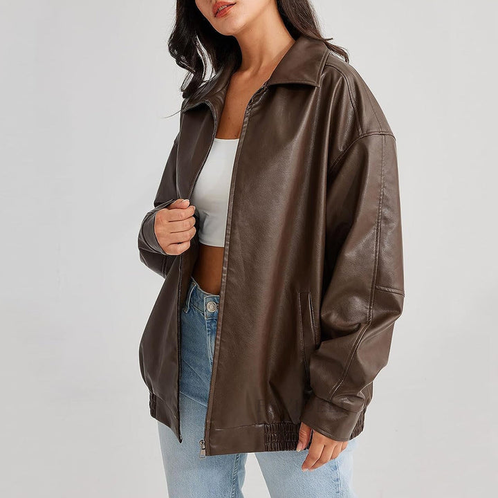 Kerstin | Damen Oversized Zip-Up Jacke im modernen Stil