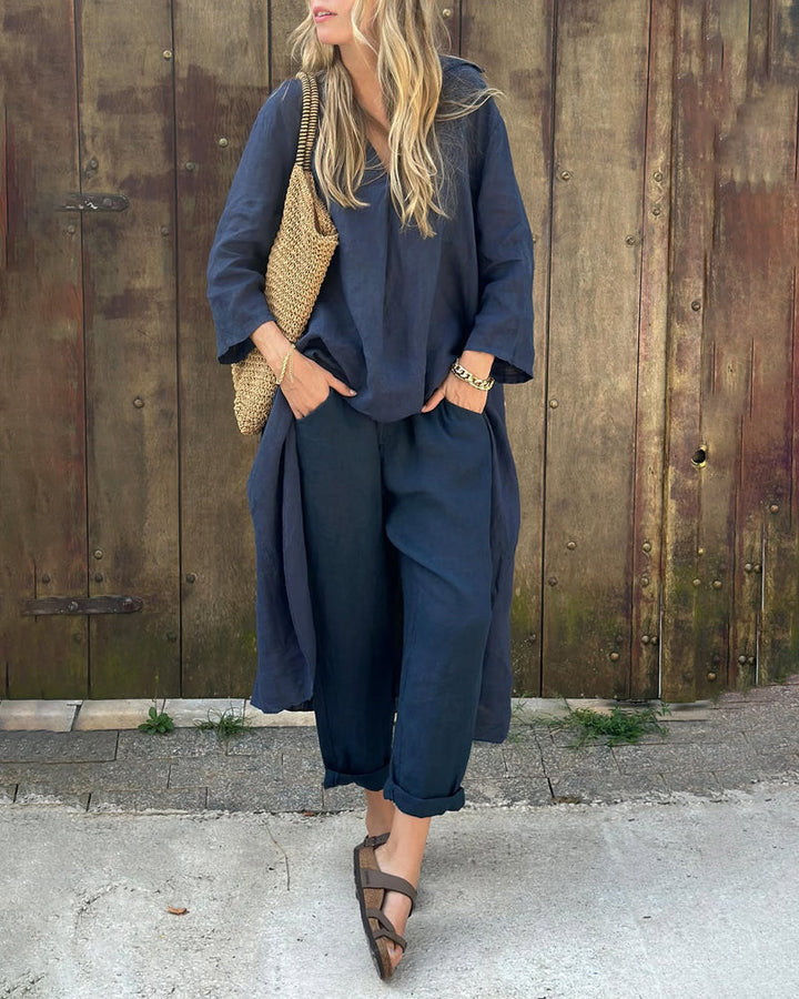 Eva | Damen 2-teiliges Strick-Loungewear-Set