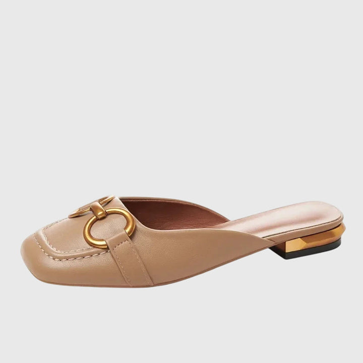 Pauline | Damen Slip-On Sandalen mit Schnallendesign