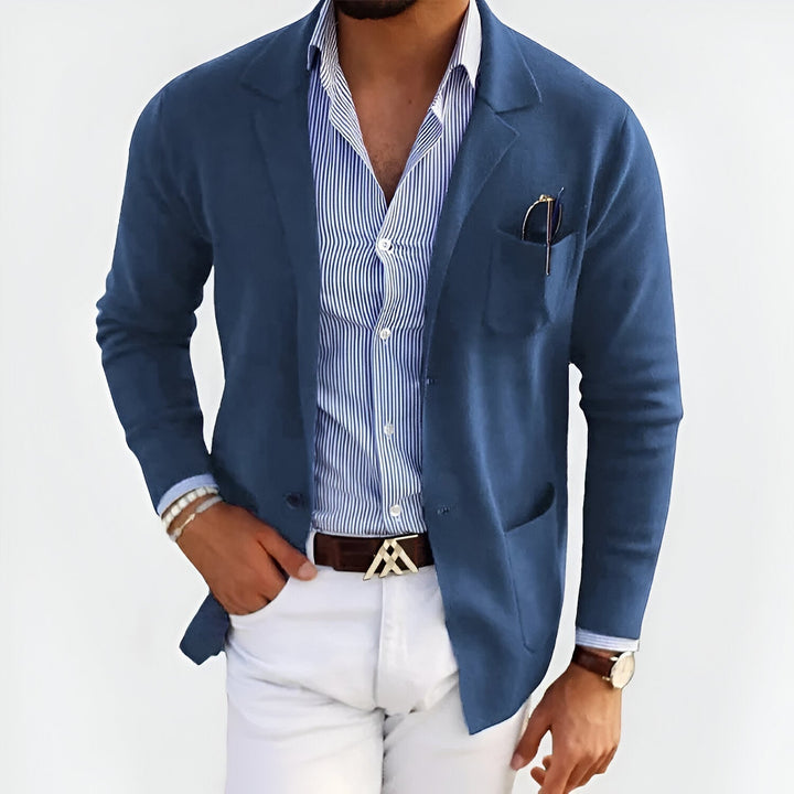Gustav | Uformell Blazer med Stripet Skjorte