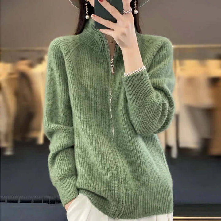 Julia | Damen Klassische Strickjacke mit Langarm