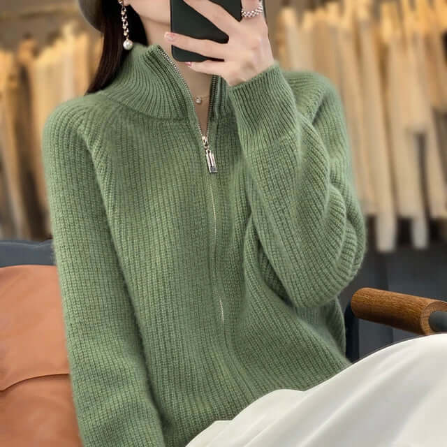 Julia | Damen Klassische Strickjacke mit Langarm