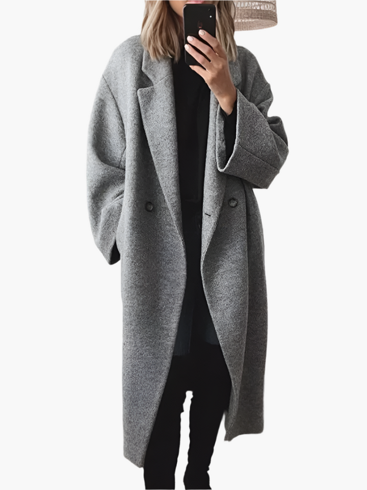 Laura | Damen Loose Fit Button Mantel im eleganten Design