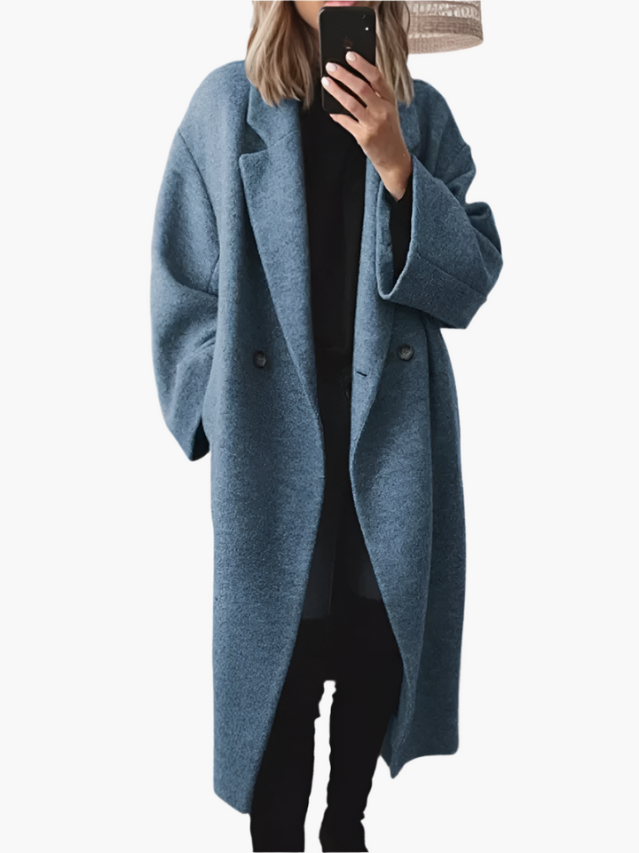 Laura | Damen Loose Fit Button Mantel im eleganten Design