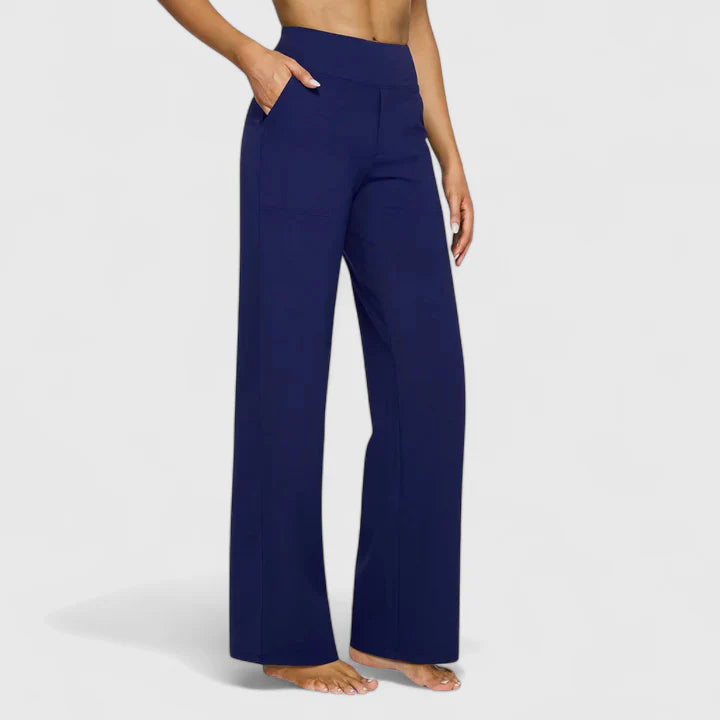 Nadine | Damen Weite Lounge-Hose mit Stretchbund