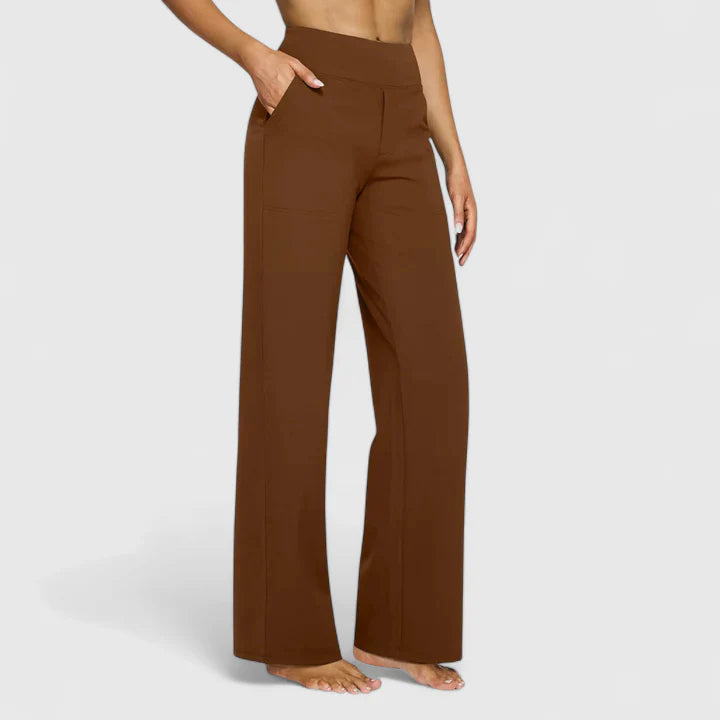Nadine | Damen Weite Lounge-Hose mit Stretchbund