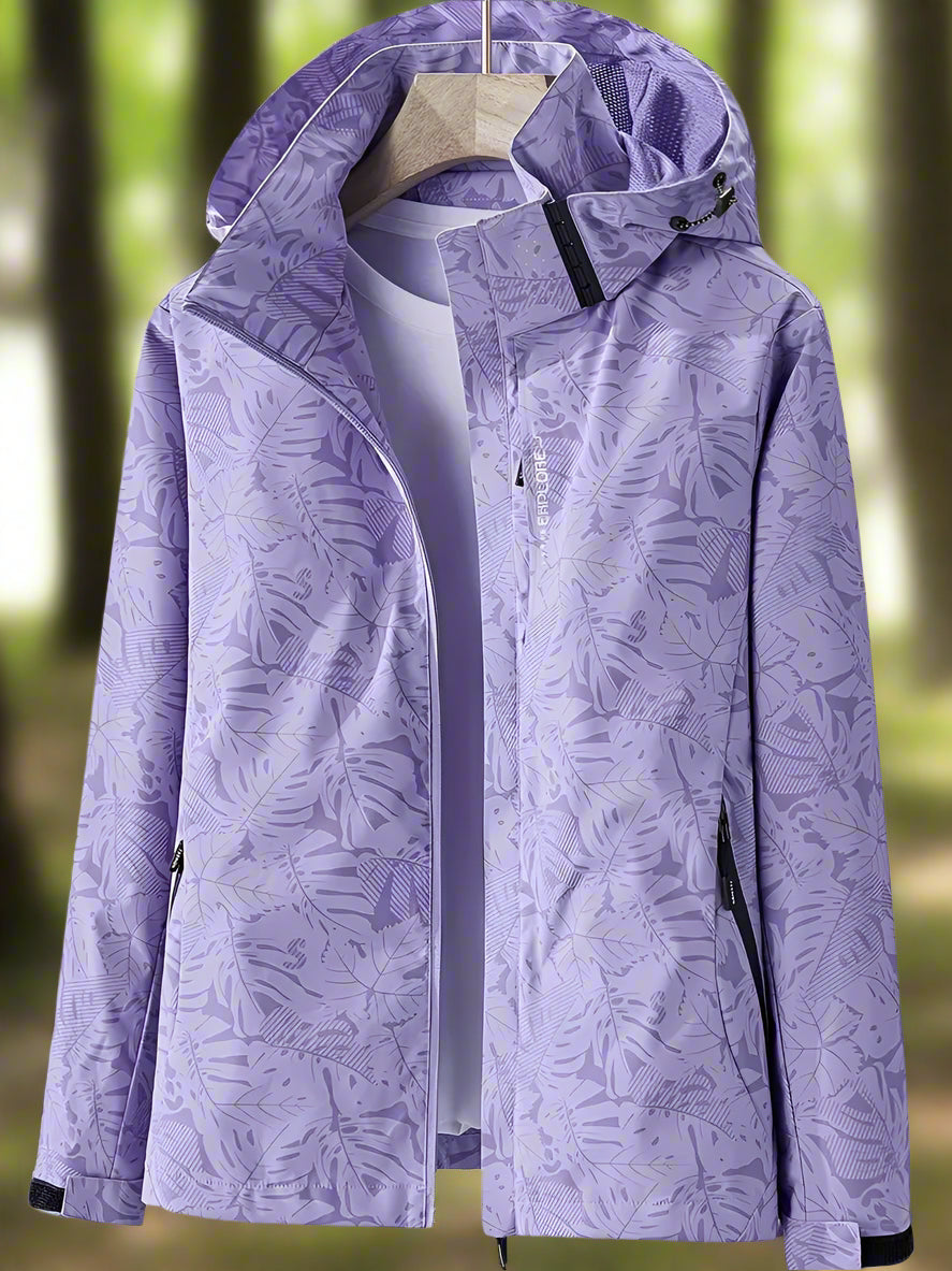 Veronika | Damen Freizeitjacke mit wasserabweisendem Blattmuster