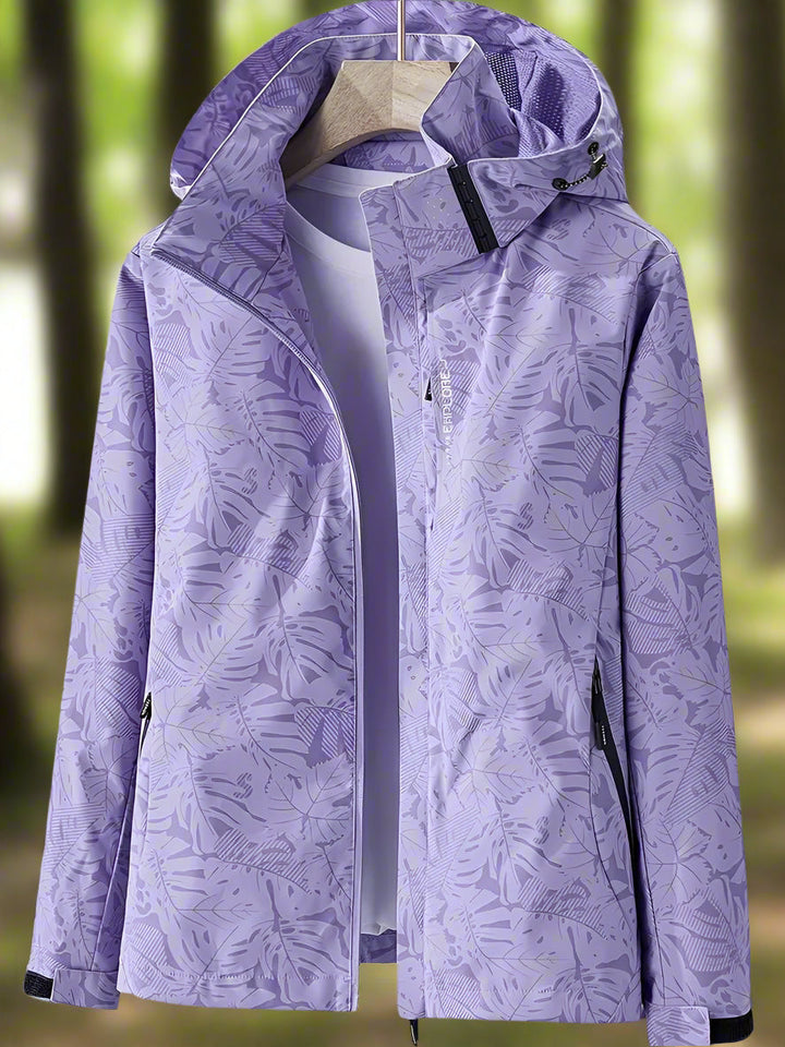 Veronika | Damen Freizeitjacke mit wasserabweisendem Blattmuster