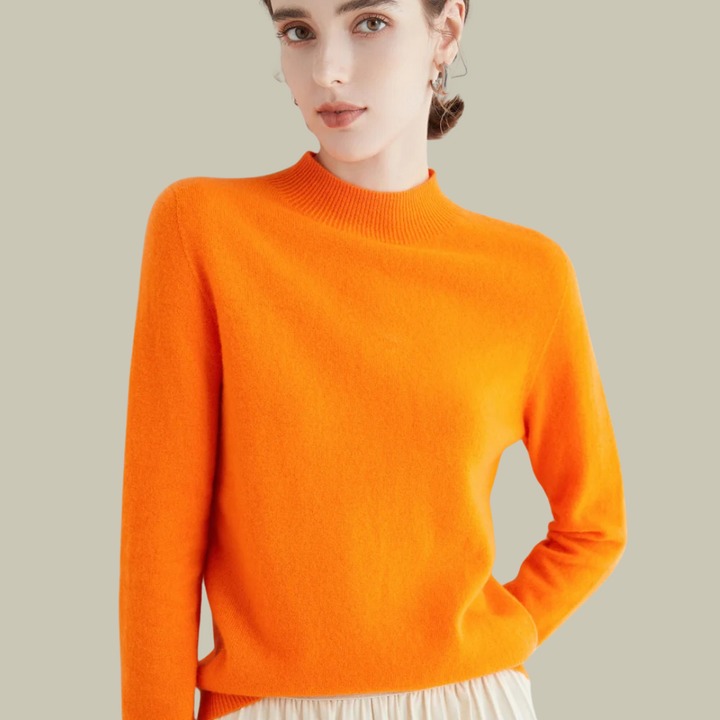 Monika | Damen Rollkragenpullover aus Merinowolle für den Winter