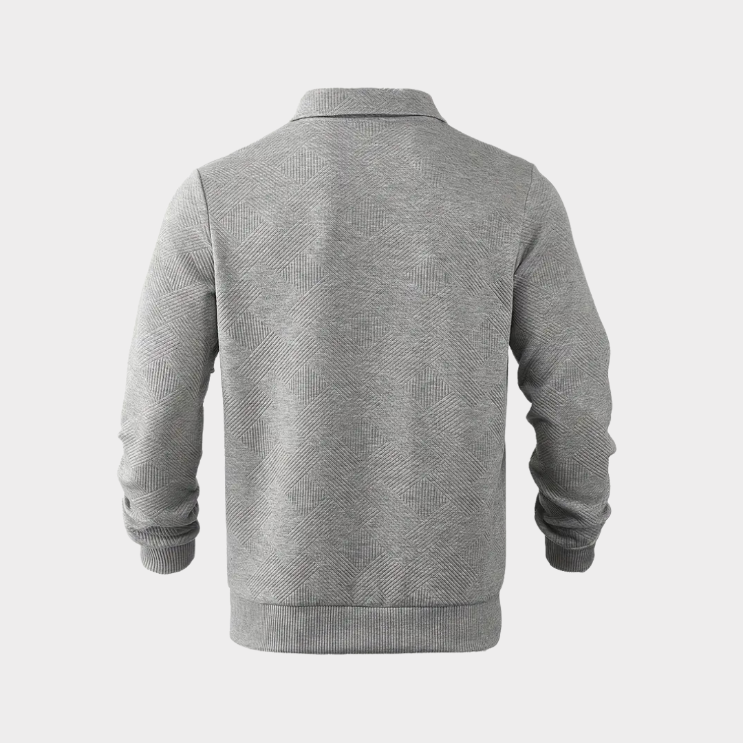 Alexander | Herren Pullover mit halbem Reißverschluss Freizeitshirt
