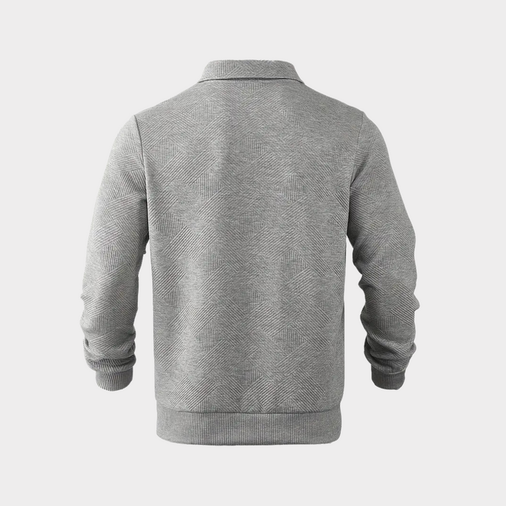 Alexander | Herren Pullover mit halbem Reißverschluss Freizeitshirt