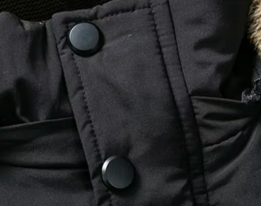 Karl | Herren Robuste Winterjacke mit Kapuze und Fellfutter