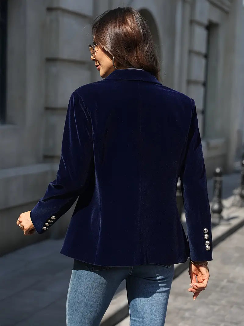 Sabina | Damen Klassischer Blazer mit Ein-Knopf-Verschluss