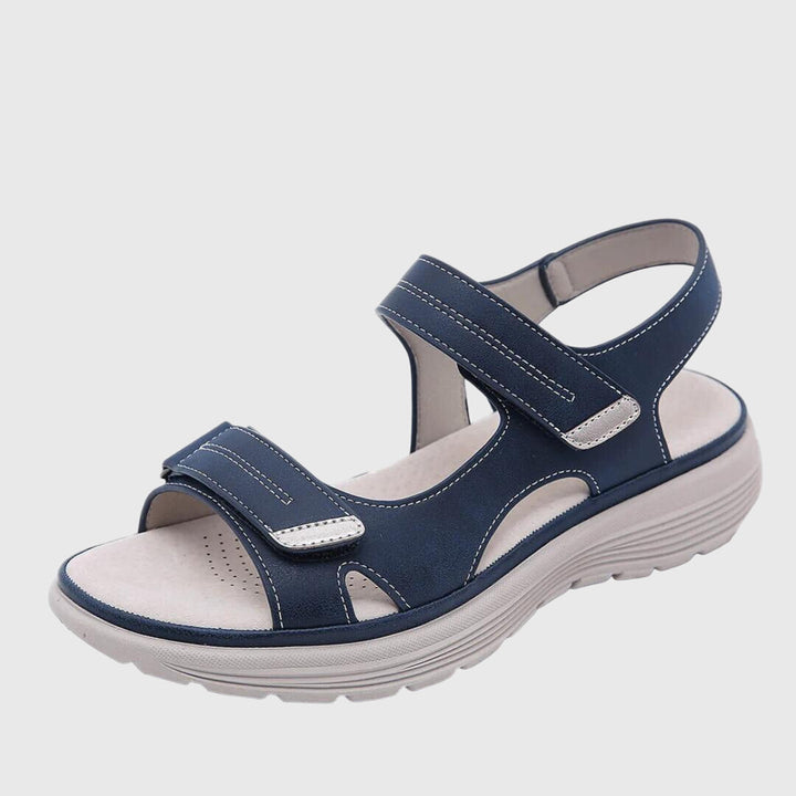 Elke | Damen Sandalen mit Offener Spitze und Klettverschluss
