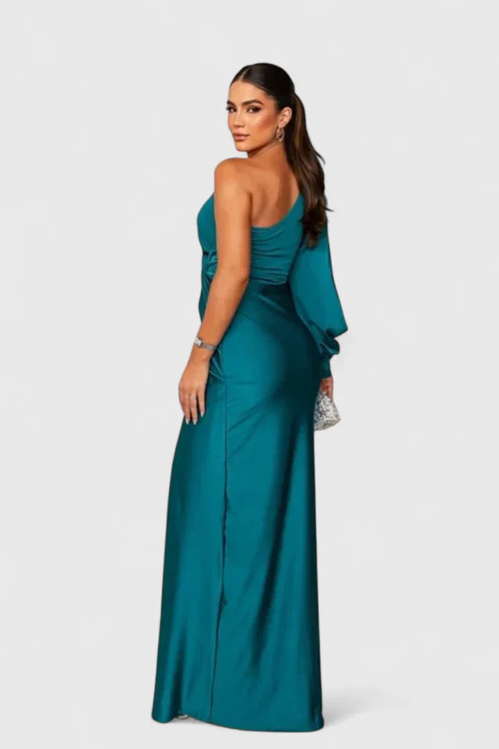 Kirsten | Damen Abendkleid mit Einer Schulter und Raffung