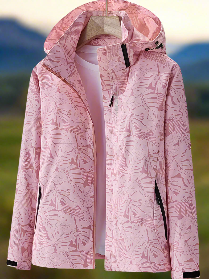 Veronika | Damen Freizeitjacke mit wasserabweisendem Blattmuster