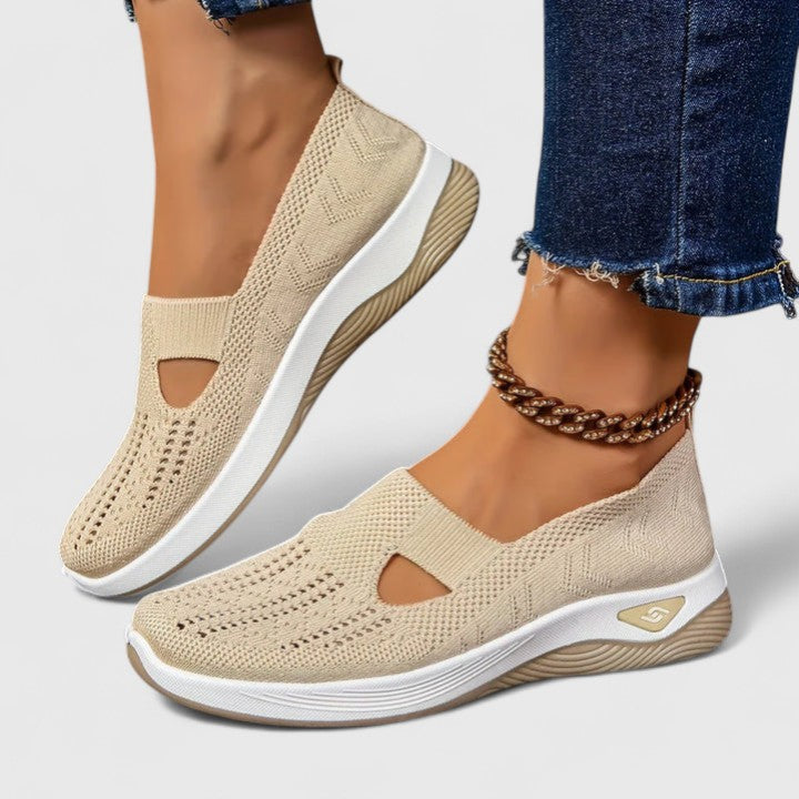 Regine | Damen Slip-On Atmungsaktive Mesh-Walking-Sneaker