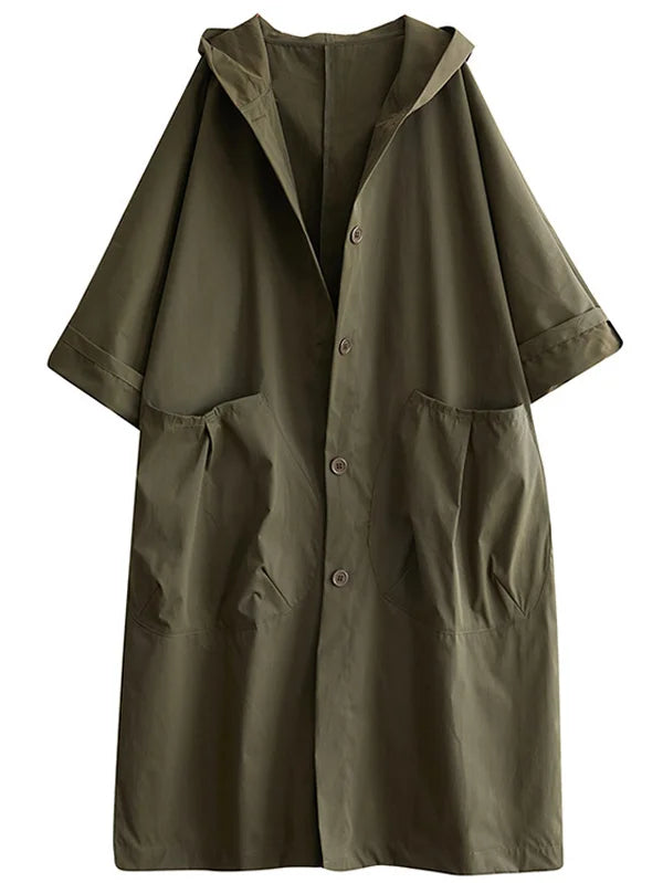Adelheid | Oversized Hettejakke Lang Casual Kåpe for Kvinner