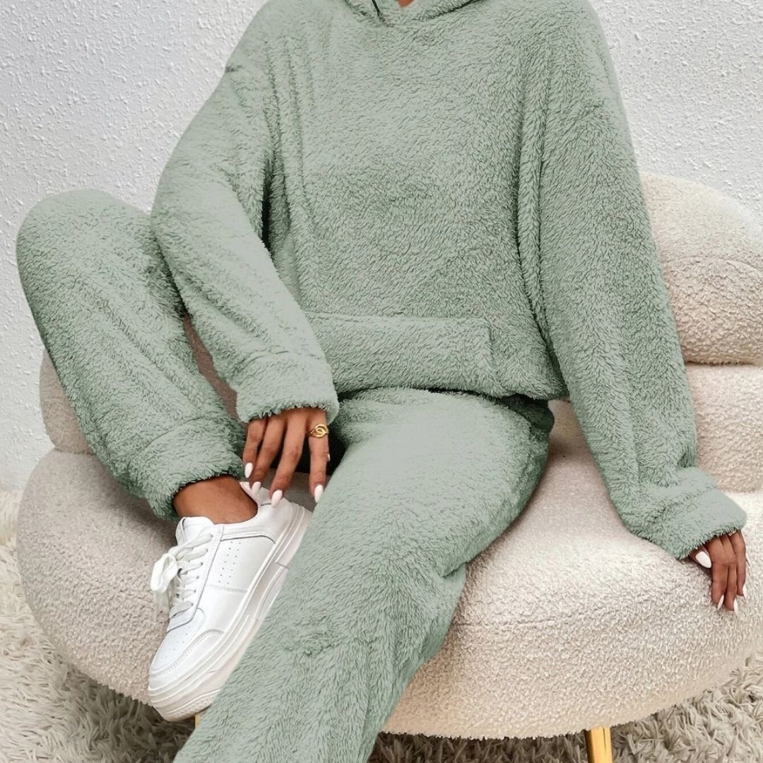 Karin | Damen Frühlings Cozy Kapuzen-Loungewear-Set