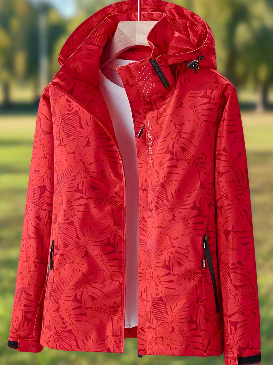 Veronika | Damen Freizeitjacke mit wasserabweisendem Blattmuster