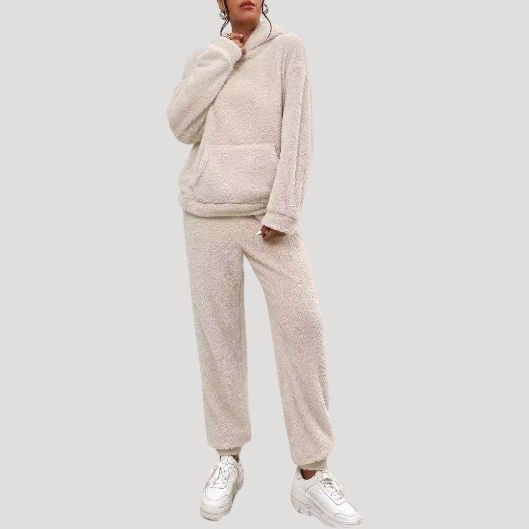 Karin | Damen Frühlings Cozy Kapuzen-Loungewear-Set