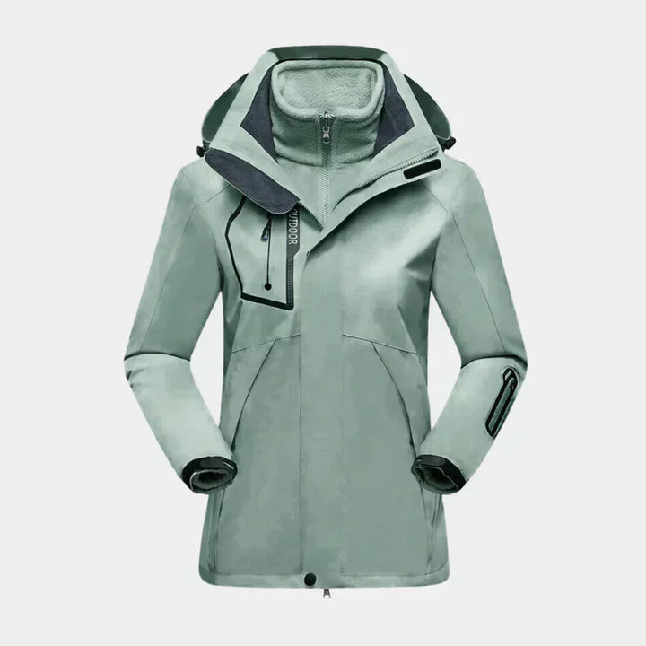 Maja | Damen Warme Winterjacke mit Kapuze