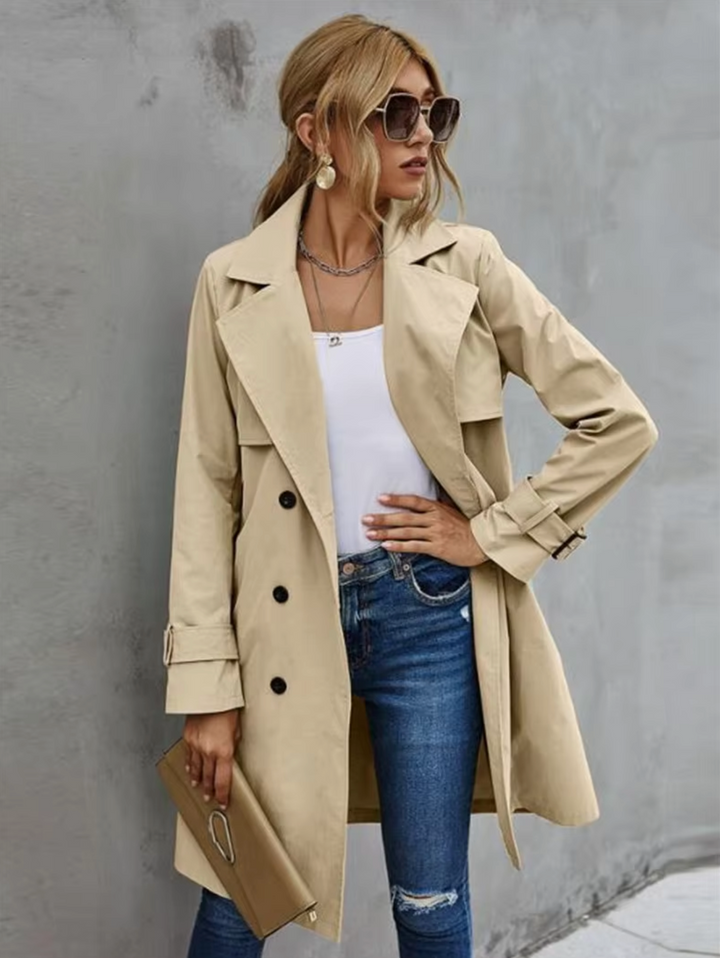 Andrea | Damenmode Doppelreihiger Trenchcoat