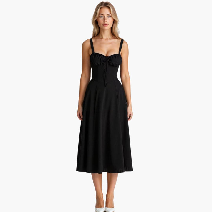 Hanna | Stilfull Bustier Midi Kjole