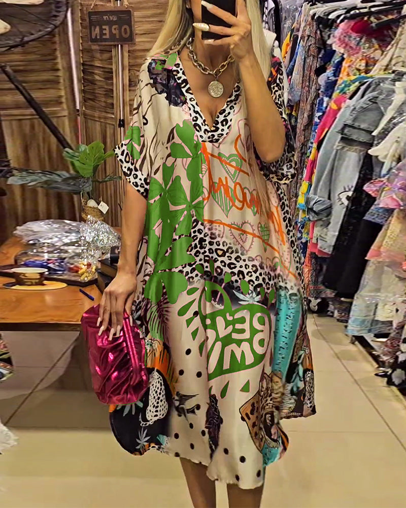 Renate | Casual Kjole med V-hals