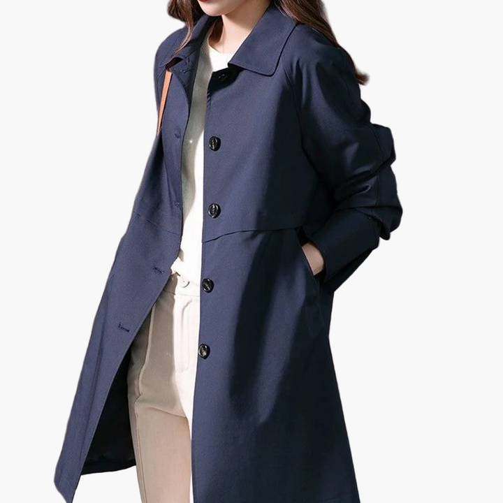 Jana | Damen Winter Button-Up Mantel im klassischen Stil