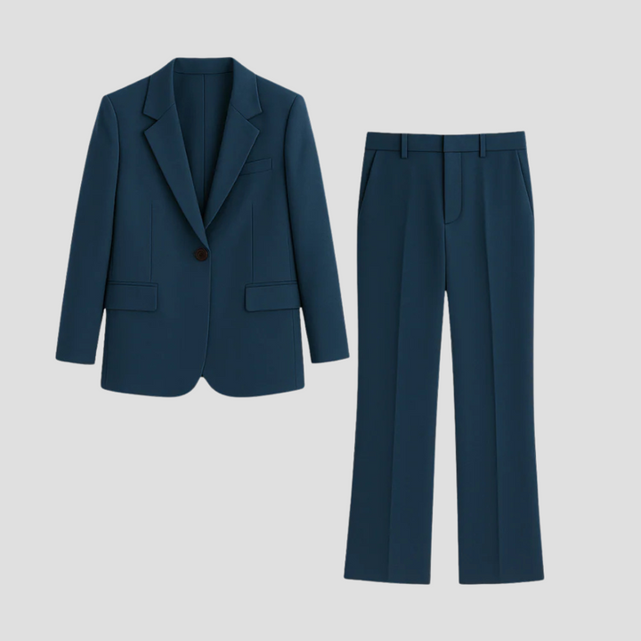 Laura | Damen Maßgeschneidertes Anzug-Set mit langem Blazer und Hose
