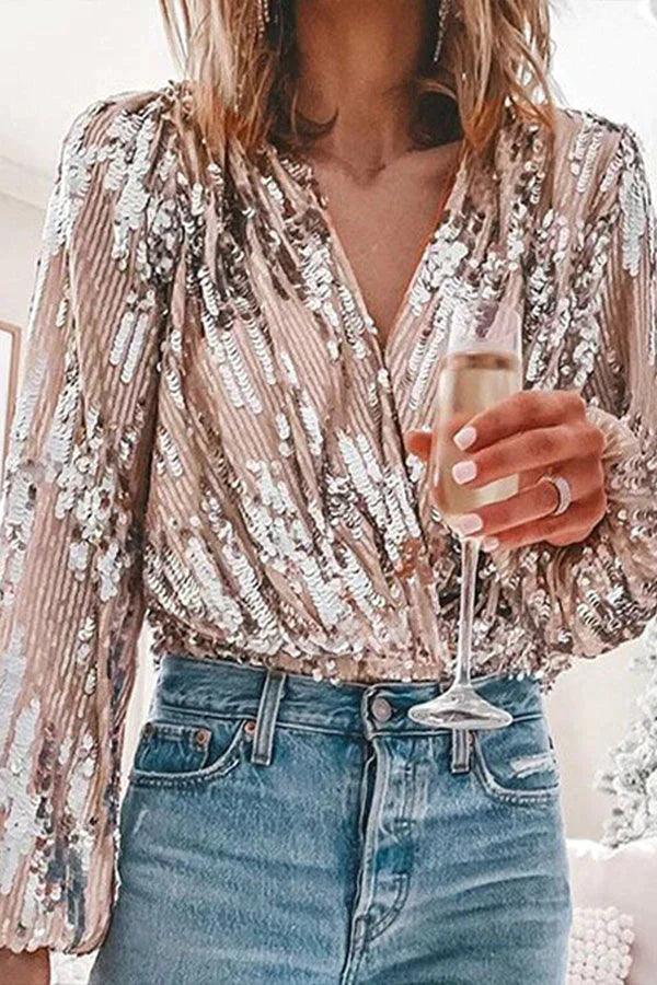 Agnes | Elegant and Stylish Glitter Blouse