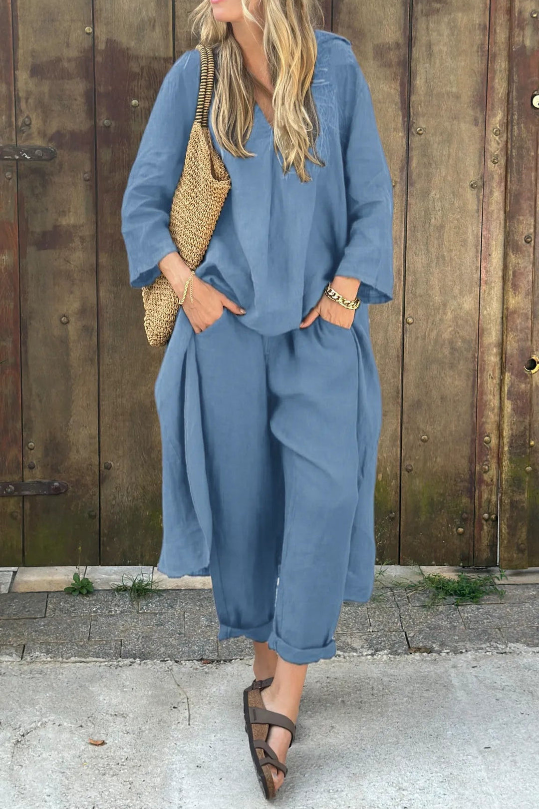 Eva | Damen 2-teiliges Strick-Loungewear-Set