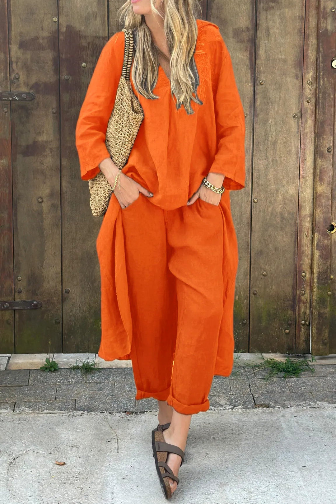 Eva | Damen 2-teiliges Strick-Loungewear-Set