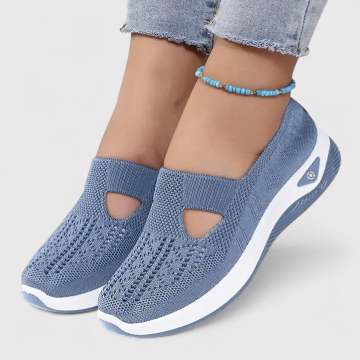 Regine | Damen Slip-On Atmungsaktive Mesh-Walking-Sneaker