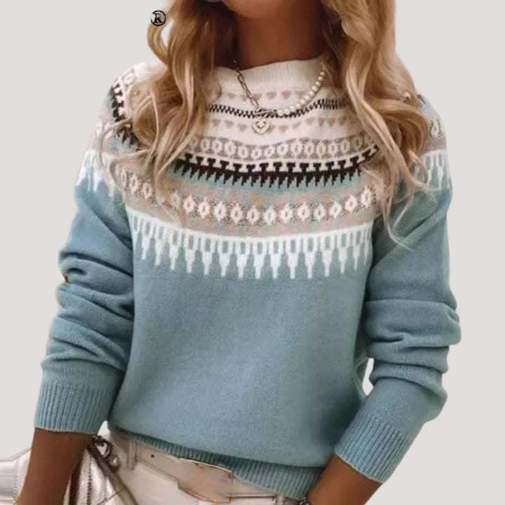 Jenny | Damen Frühlings Fair-Isle-Strickpullover
