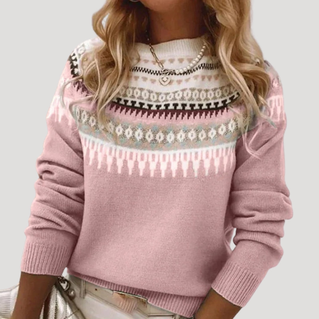 Jenny | Damen Frühlings Fair-Isle-Strickpullover