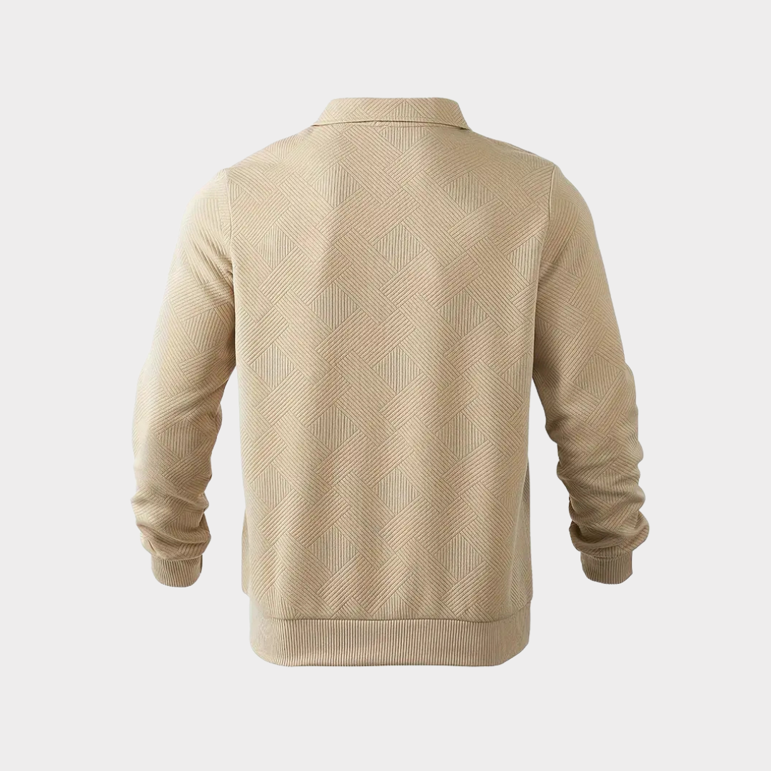 Alexander | Herren Pullover mit halbem Reißverschluss Freizeitshirt