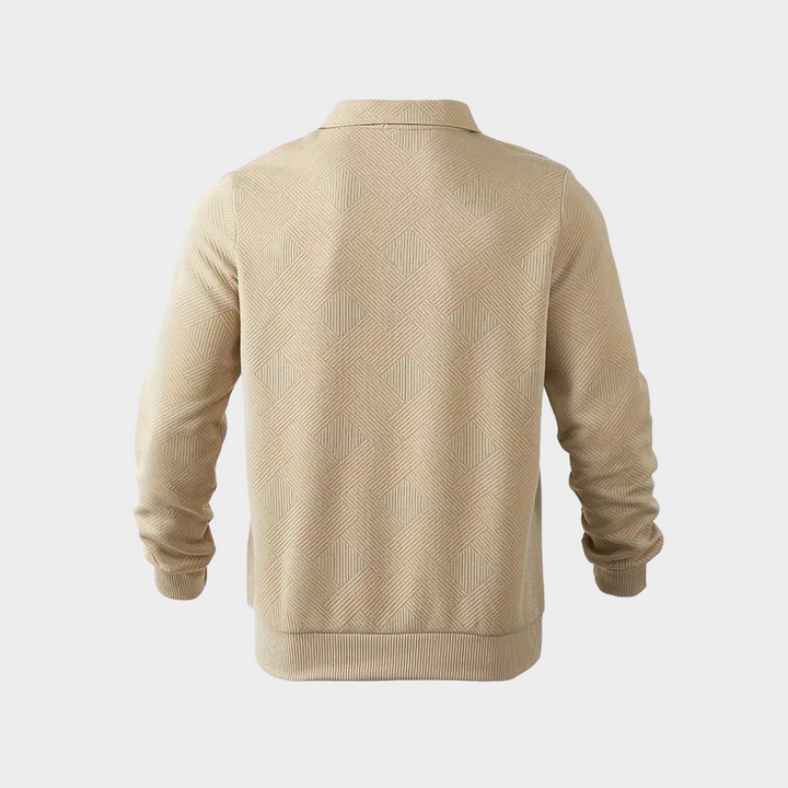 Alexander | Herren Pullover mit halbem Reißverschluss Freizeitshirt