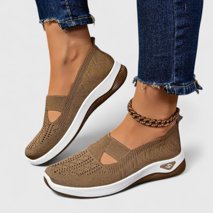 Regine | Damen Slip-On Atmungsaktive Mesh-Walking-Sneaker