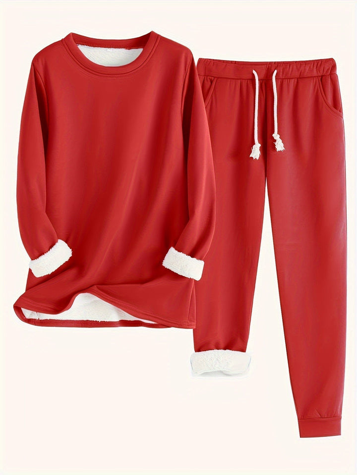 Elfriede | Damen Lässiges Winter-Loungewear-Set