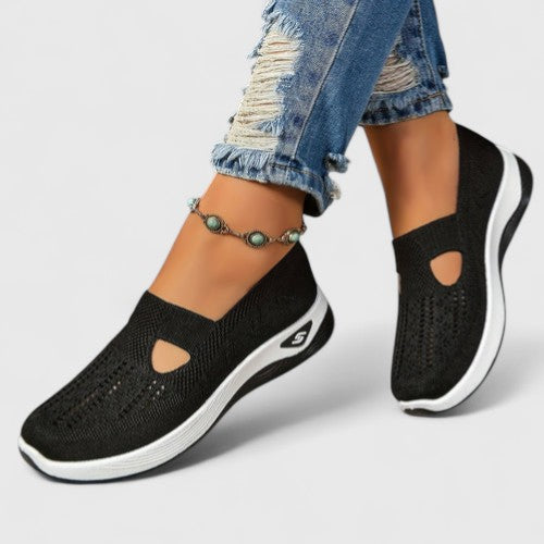 Regine | Damen Slip-On Atmungsaktive Mesh-Walking-Sneaker