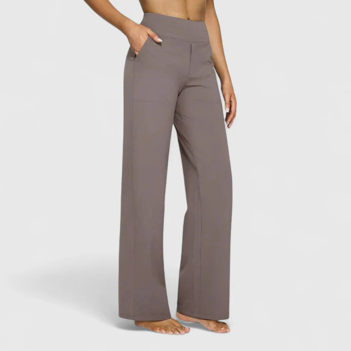 Nadine | Damen Weite Lounge-Hose mit Stretchbund
