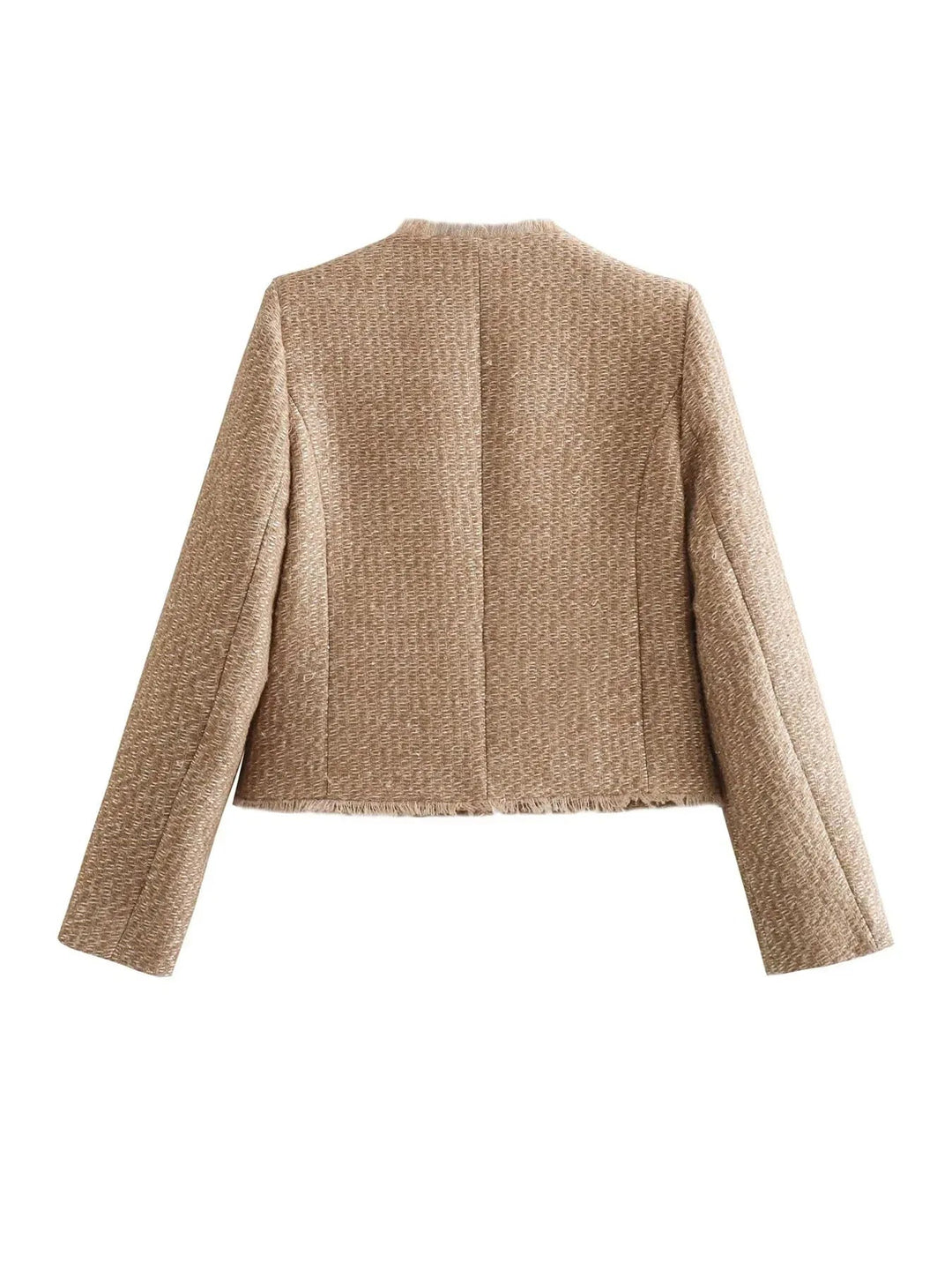 Anita | Kort Tweed Blazerejakke med Knapper for Kvinner