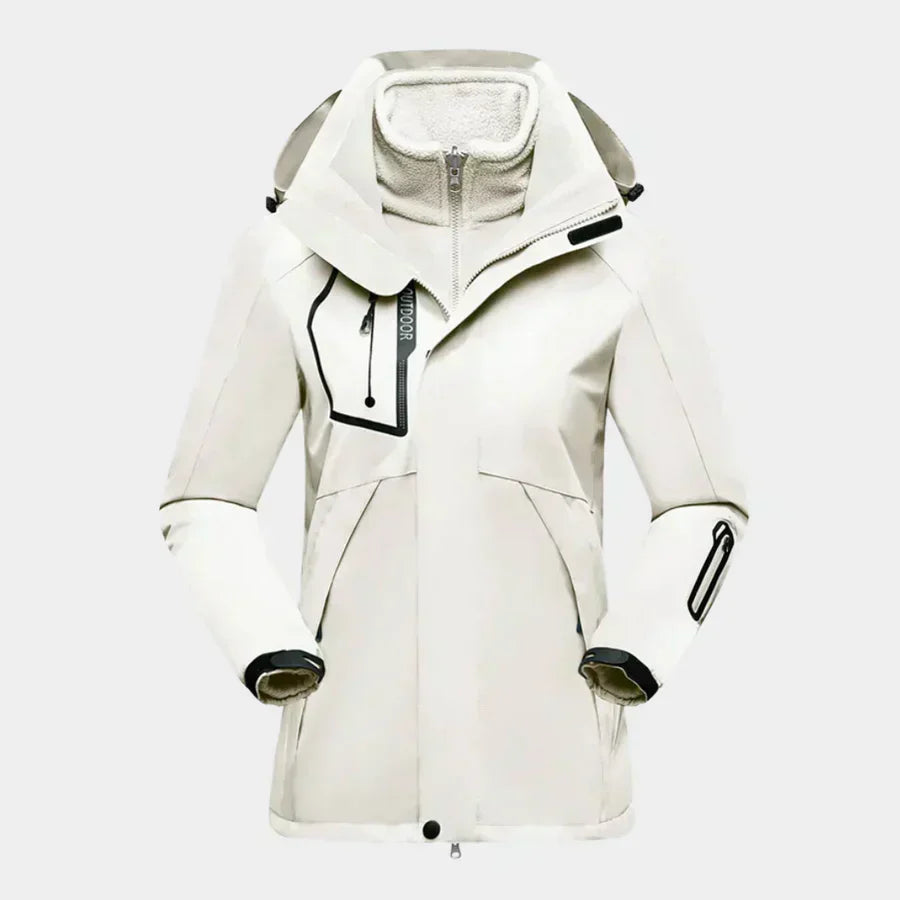 Maja | Damen Warme Winterjacke mit Kapuze
