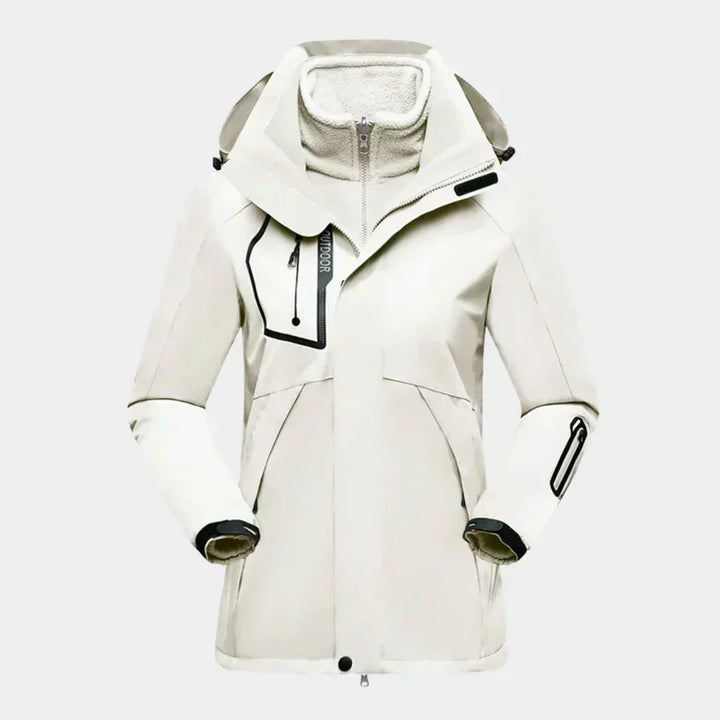 Maja | Damen Warme Winterjacke mit Kapuze