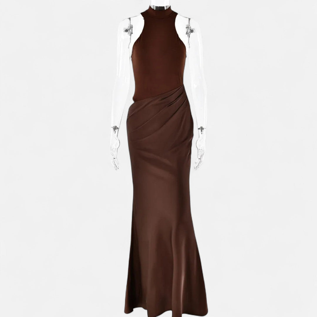 Kerstin | Damen Maxikleid mit Cut-Out und Neckholder