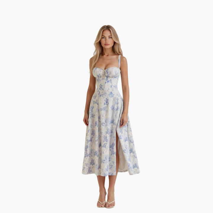 Hanna | Stilfull Bustier Midi Kjole