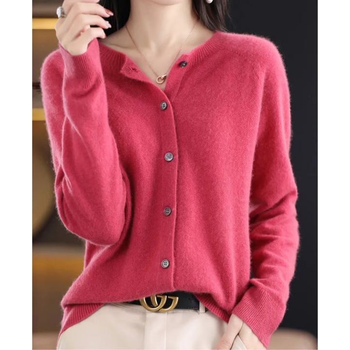 Katharina | Damen Strickjacke mit klassischer Knopfleiste